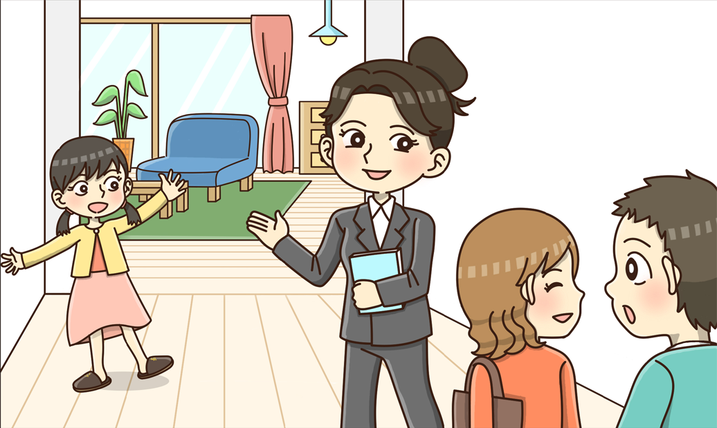 4コマ漫画 不動産会社とスリッパ編